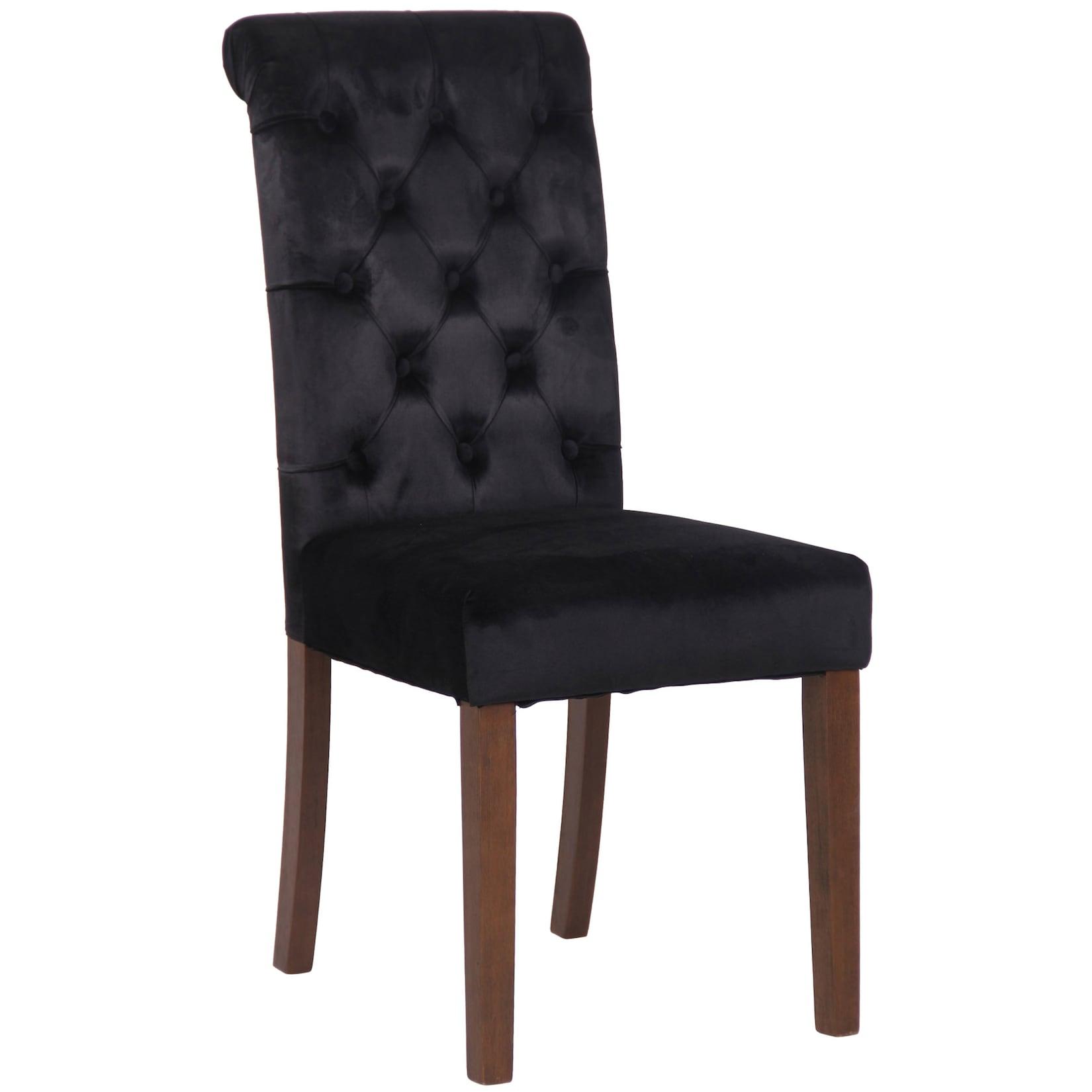 CLP Esszimmerstuhl Lisburn I Samt I Stoff I Polsterstuhl Gesteppt Chesterfield Design
