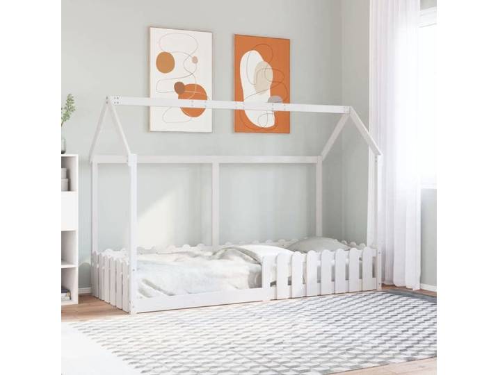 CHIC Lit adulte 1 place - 80x200 cm Structure/Cadre de lit d'enfants forme de maison 80x200 cm #Sara64196