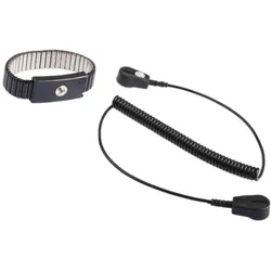 RS PRO, Zubehör Arbeitsschutz, 4-10mm Stud-Stud Metal Wrist Strap+Cord (Statikschutz)