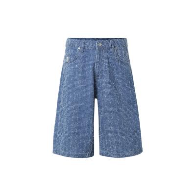 Jeansshorts KARL KANI "Karl Kani Kani Jeans Distressed Denim Jorts", Herren, Gr. 32, Normalgrößen, blau (vintage blau), 100% Baumwolle, normal, Jeans Jeansshorts