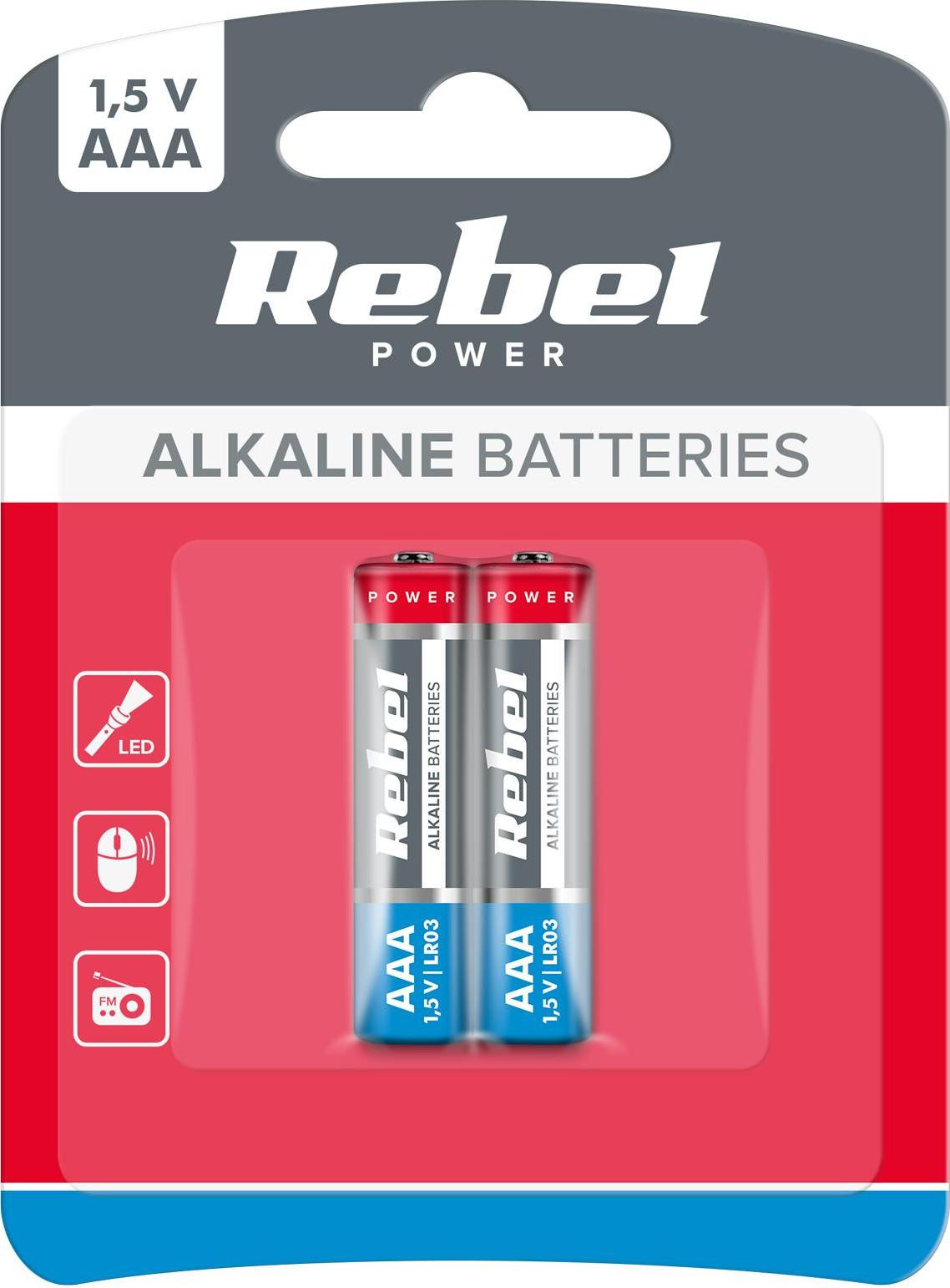 Vipow AAA R03 R3 alkalinebatterijen Rebel