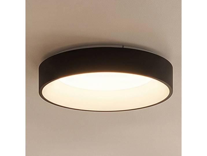 LED-plafondlamp Aleksi, dimbaar, zwart, Keuken, metaal, Modern, LED plafondlamp