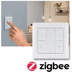Paulmann 50134 Wandschalter Smart Home Zigbee On/Off/Dimm Weiß
