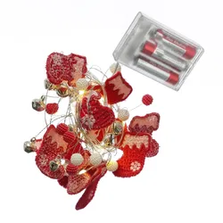 MARELIDA LED Drahtlichterkette Weihnachtssocke Weihnachtsgirlande 20 LED L: 1,9m