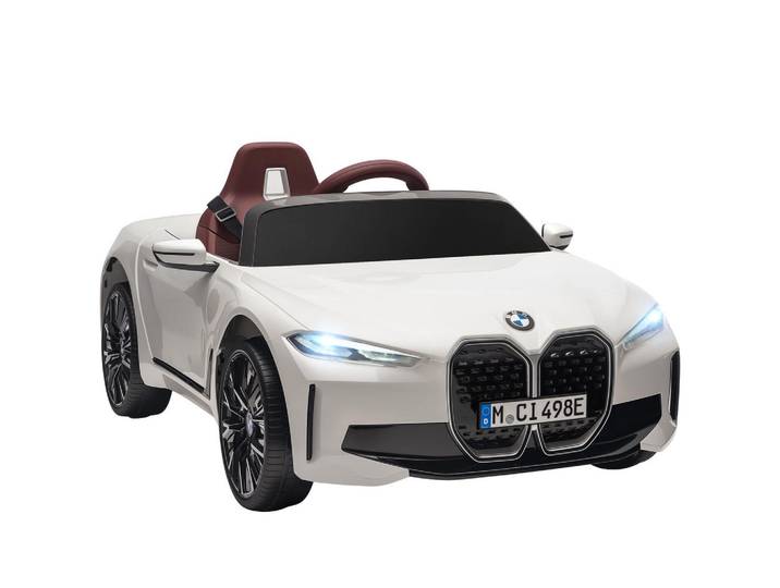 ComfortXL Kinderauto De-06277 aufladbar mit Fernbedienung und Multimedia-Player Weiß, Kunststoff, Metall, 67x45x115 cm, Freizeit & Co, Gartenspielzeug, Kinder-Elektrofahrzeuge