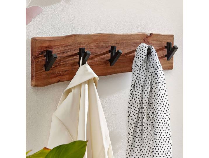 Porte-manteau mural Damgarten 60 x 17cm Marron