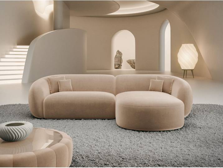 Stoff Ecksofa Sorelia L-Form Kurz