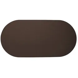 Stil Casa, 12er-Set einfarbige Tischläufer, genähtes laminiertes Polyurethan, 78xh. 38 cm, Ausführung dollar, Farbe braun.