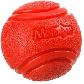The Handy Homestead Durable Rubber Dog Ball For Aggressive Chewers Fetch Toy red 6cm