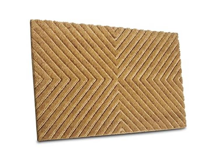 Hanse Home Kokosmat voor binnen, vuilvangmat, naturel, kokosmat, geometrisch patroon, antislip, deurmat voor hal, terras, entree, 45 x 75 cm