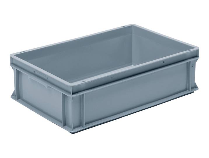 Stapelbox Utz RAKO 600x400x170 , grau, B:40cm H:17cm T:60cm, Aufbewahrungsboxen, Stapelbox