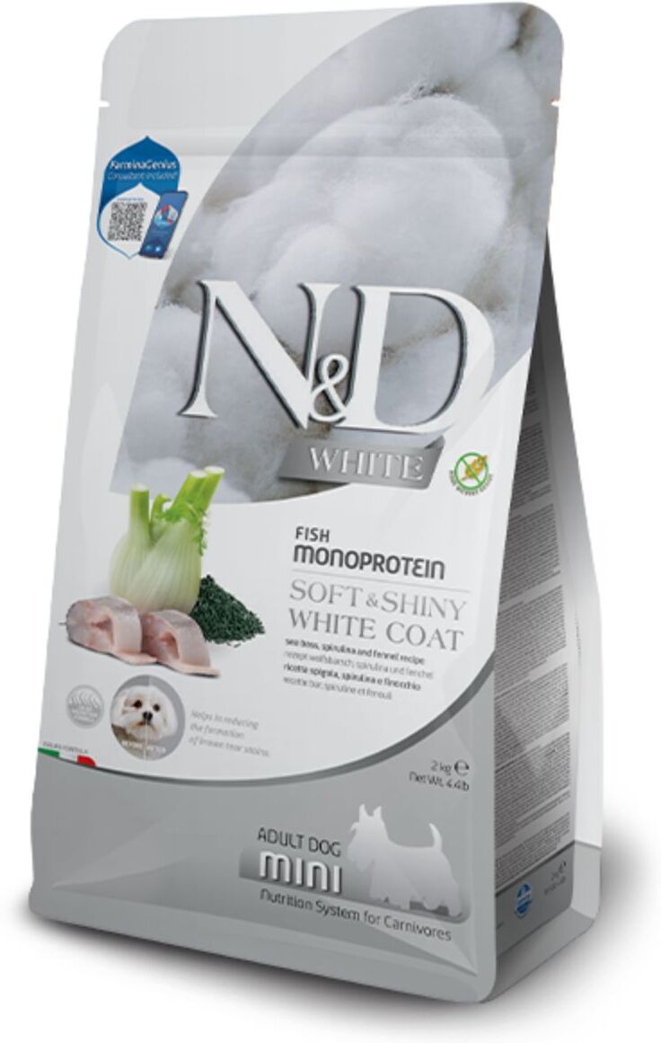 N&D Dog Adult Mini White Coat Con Spigola e Finocchio 2KG
