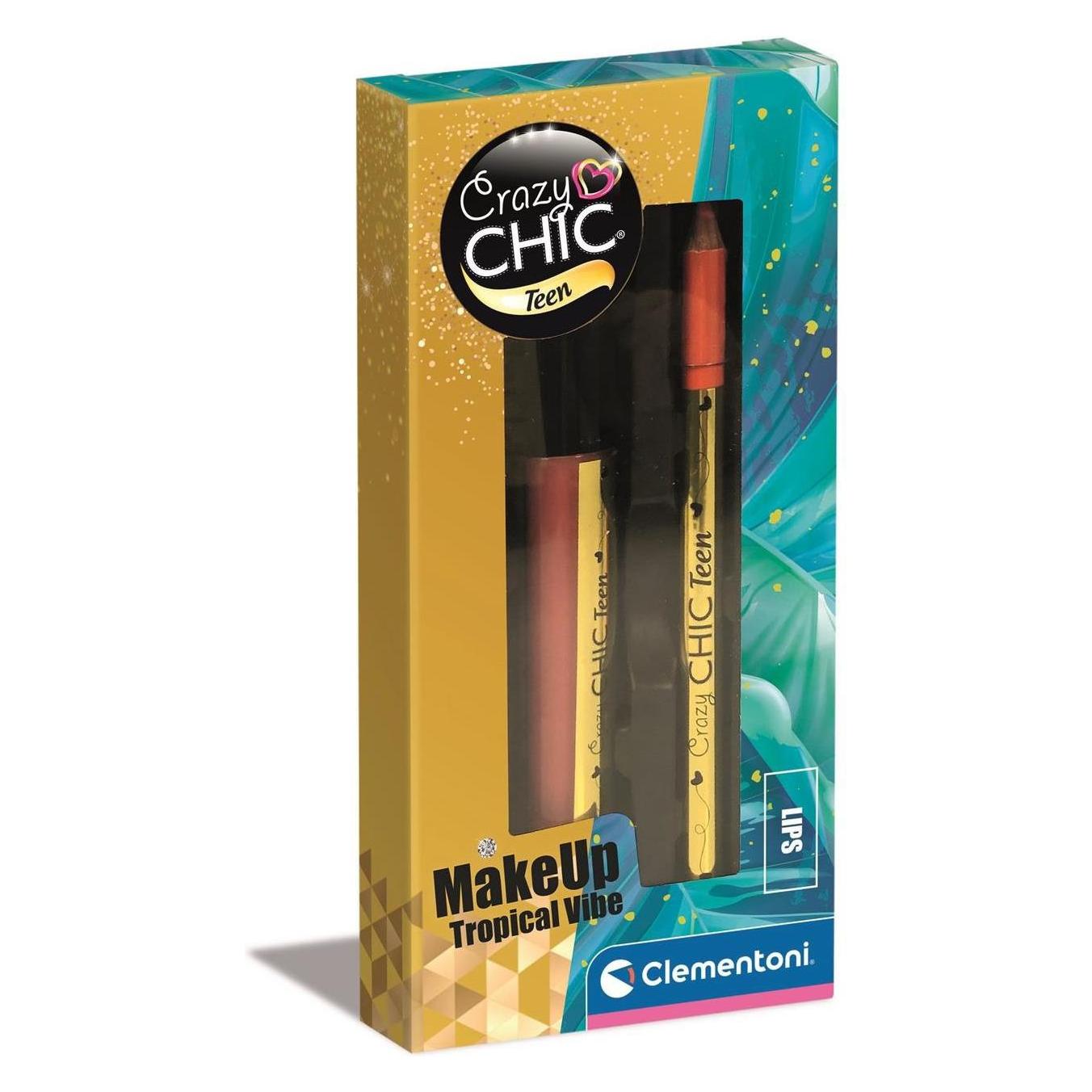 Clementoni Crazy Chic - Teen Lipgloss & Pencil - Tropical Vibe (50877) (50877)