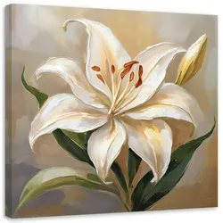 LEINWANDBILD 3D gemalte Lilie 30x30cm