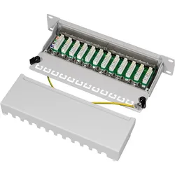 LogiLink Netzwerk Patchpanel 6 12 Port grau, Server Zubehör, Grau