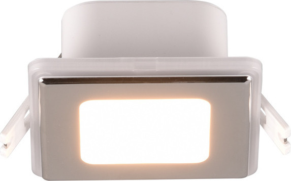 TRIO Nimbus vierkante inbouwspot met LED in chroom
