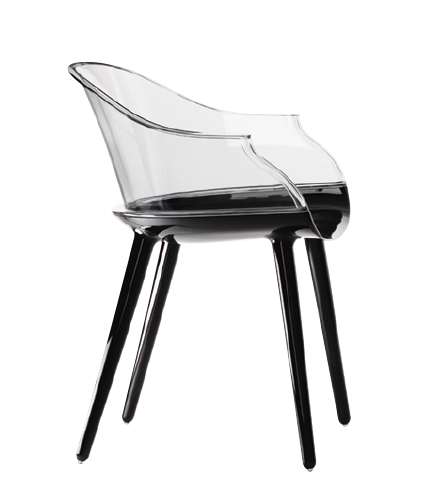 Magis Cyborg Stuhl (transparent farblos, schwarz glänzend) transparent farblos | schwarz glänzend SD1700/1763C+2540TR