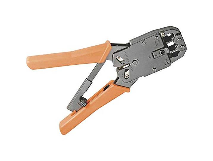 Goobay 77267 Krimptang voor modulaire stekker RJ10, RJ11, RJ12, RJ45 inclusief kabelsnijder en stripper