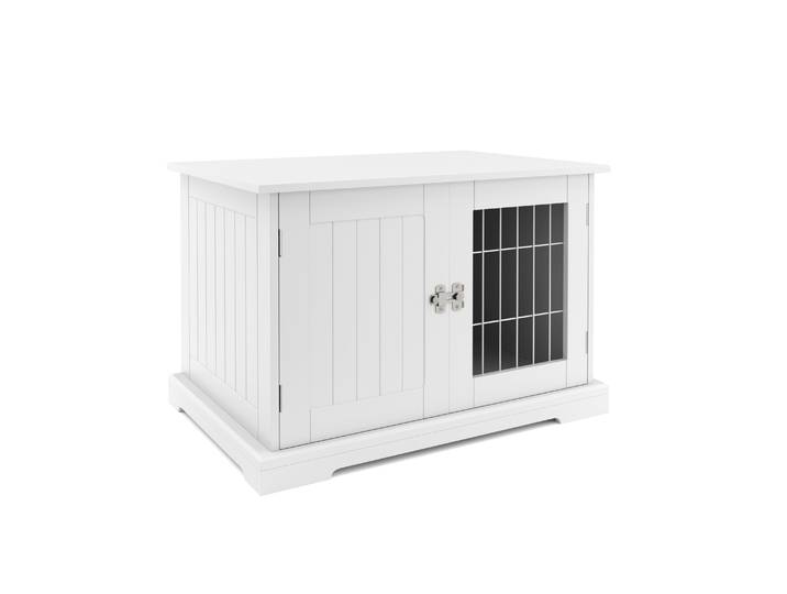 Hundehütte mit Tür 83 x 59 x 51 cm weiss