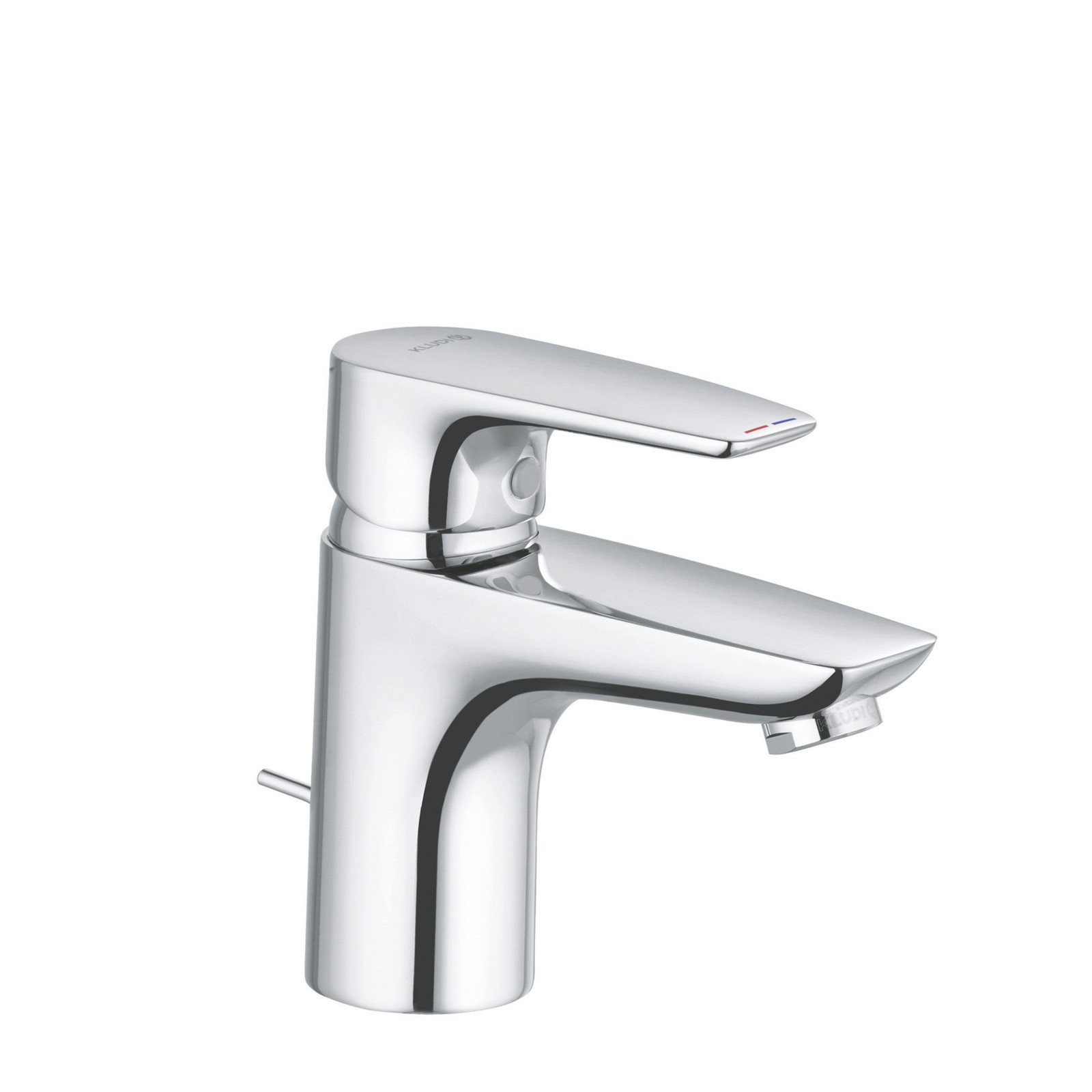 Kludi wastafelmengkraan 75 PURE&SOLID DN 15 met afvoerset G 1 1/4 inch chroom
