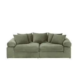 smart Big Sofa  Lionore ¦ grün ¦ Maße (cm): B: 242 H: 86 T: 121.0