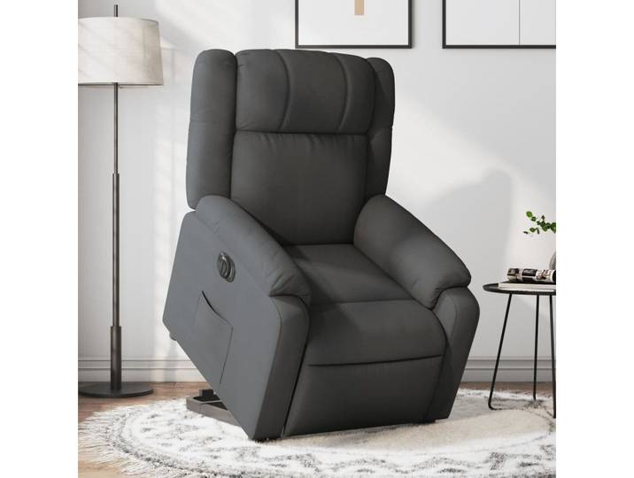 vidaXL Relaxsessel, Relaxsessel mit Aufstehhilfe Elektrisch Dunkelgrau Stoff