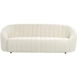 3-SITZER-SOFA Samtstoff cremeweiß Malung