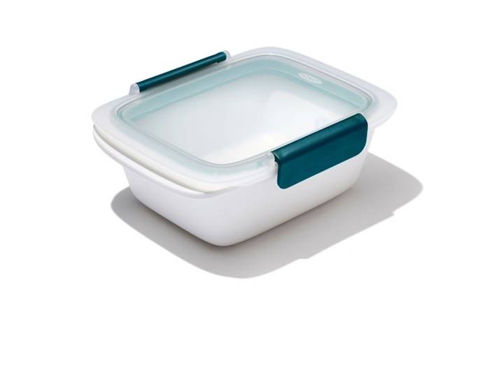 OXO Vorratsdose Good Grips 1 Stk Polypropylen/Silikon T 15.9 cm - Farbe: weiss/blau