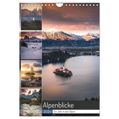 Alpenblicke - Ein Jahr in den Alpen (Wandkalender 2026 DIN A4 hoch), CALVENDO Monatskalender