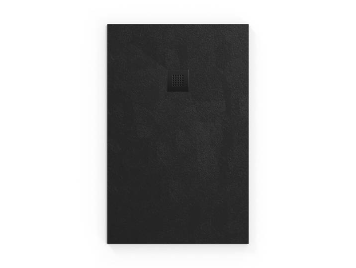 B-Way Receveur rectangulaire 140x90cm avec siphon, en marbre coulé, Noir (SATALEK14090-S)