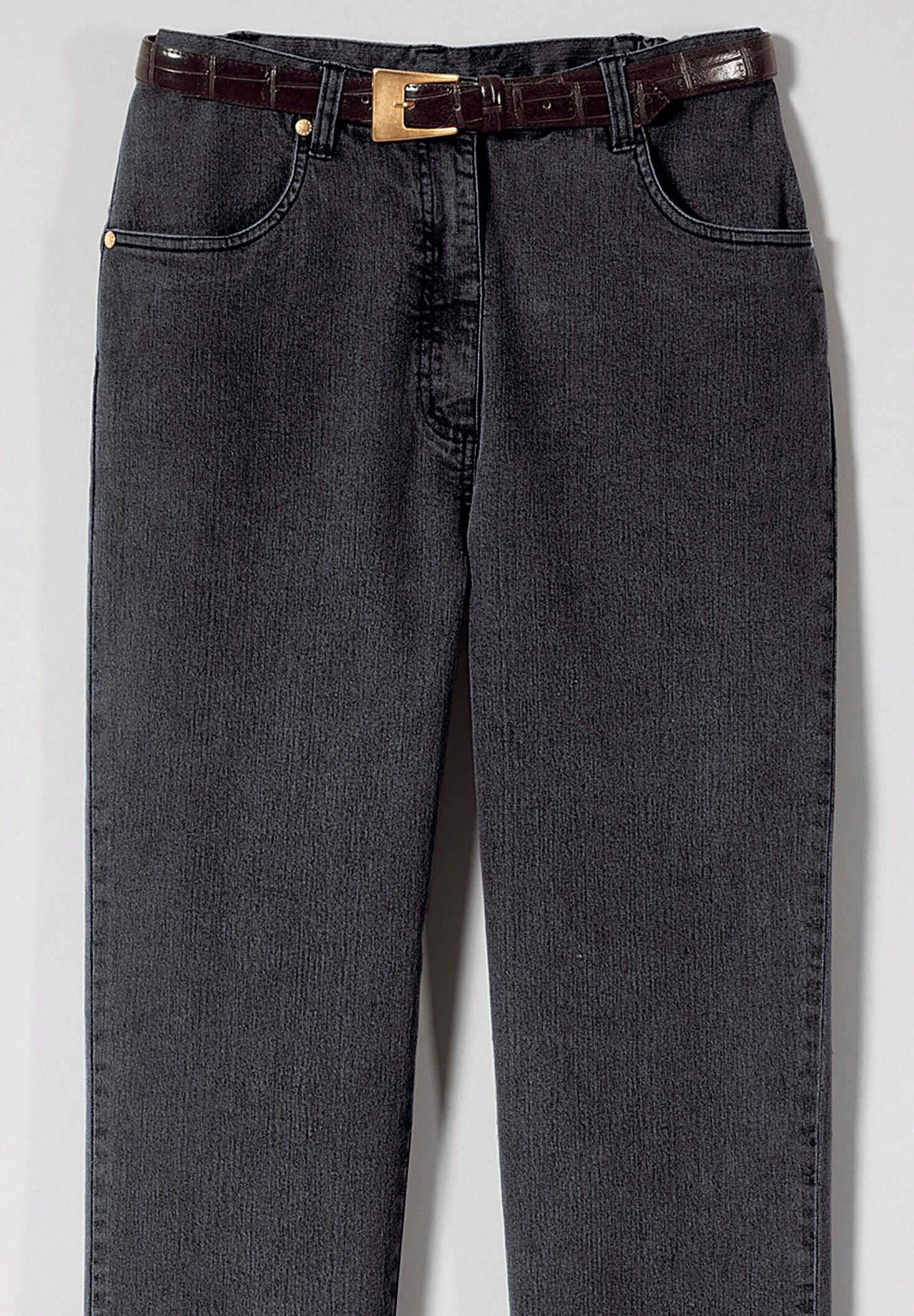 Bequeme Jeans WITT "Jeans Jeans mit abgerundeten Taschen", Damen, Gr. 36, N-Gr, schwarz, denim, Denim/Jeans, , Basic, gerade, Jeans Bequeme Jeans