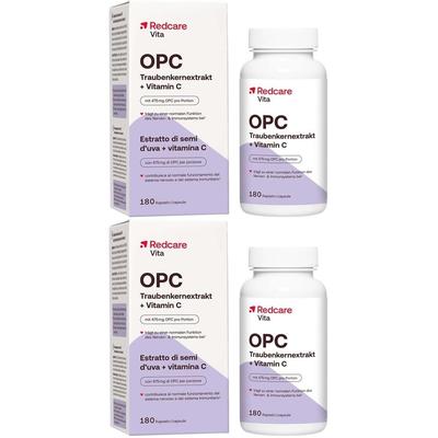 Redcare Vita OPC Traubenkernextrakt+ Vitamin C x2 2x180 St Kapseln
