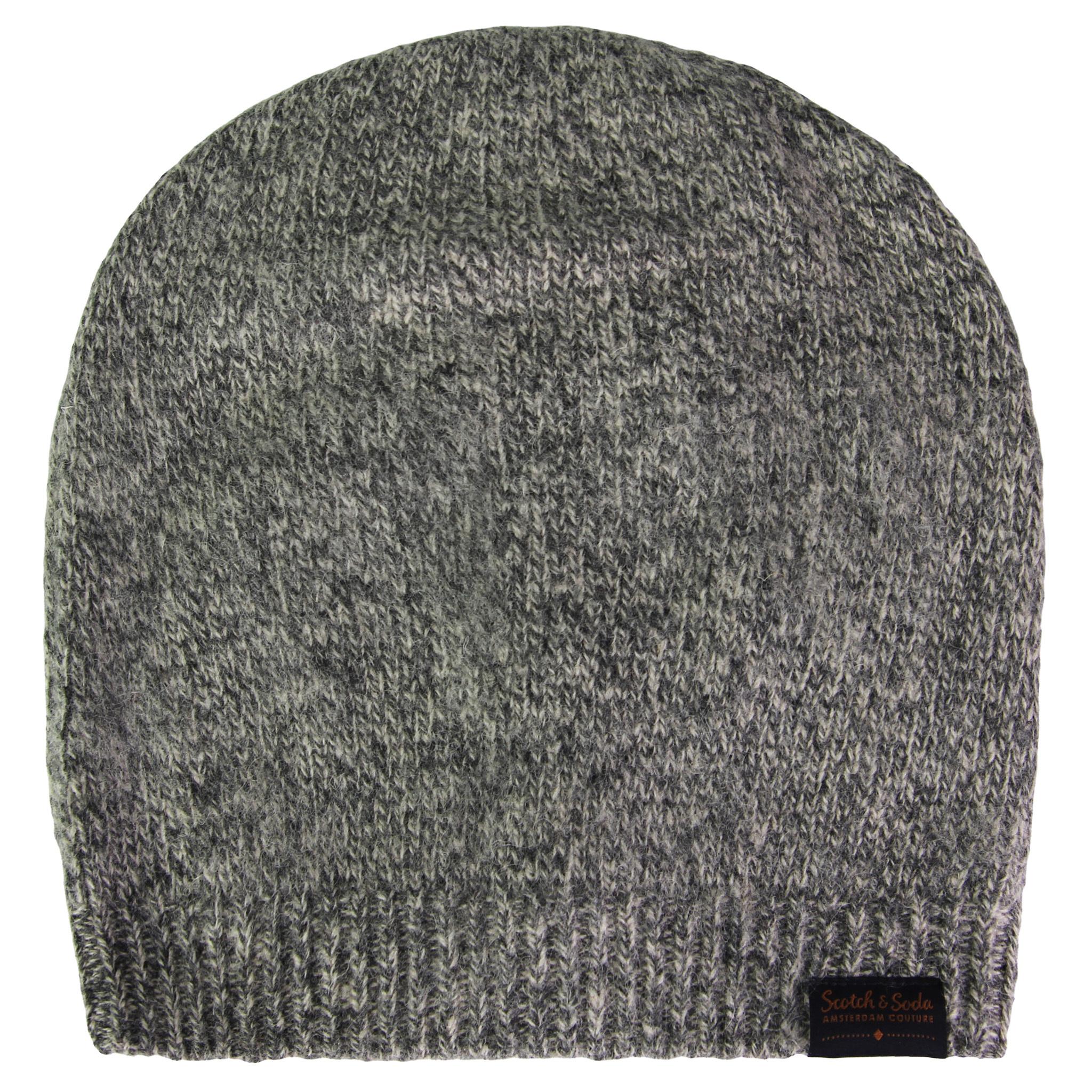 Scotch & Soda Wolle Basis Mütze graue Wintermänner Hut 133918 0607