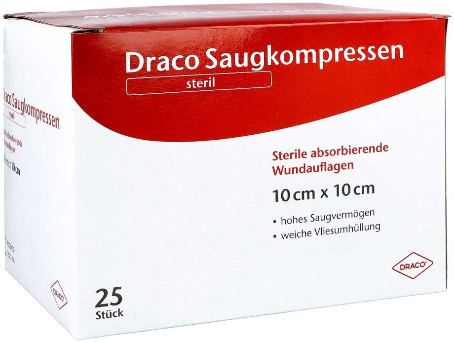Saugkompressen steril 10x10cm Draco 25stk