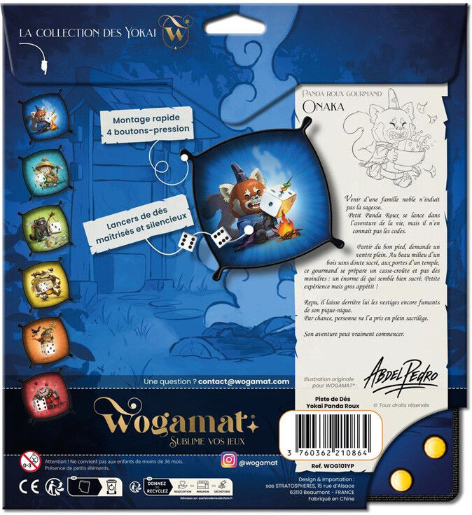 Wogamat Piste de dés Yokaï Panda Roux
