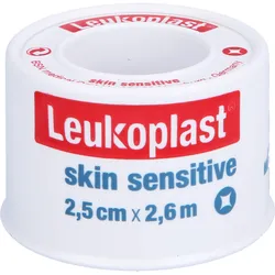 Leukoplast Skin Sensitive2.5cmx2.6M Im Schutzring 1 ST