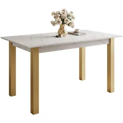 ESSTISCH ARTON GOLD ausziehbarer Tisch 140-195 cm Klapptisch Wohnzimmer