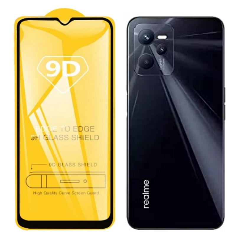 iLike Protective glass for Realme C35 9D Hybrid Flexi Full Surface Protection Glass Black (1 Stk., Realme C35) (71201382)