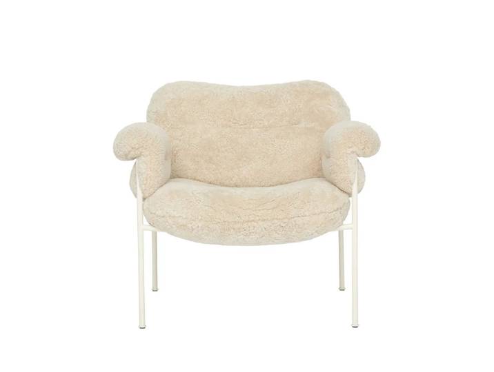 Fogia Bollo Sessel Schaffell Mohawi-Perlweiss