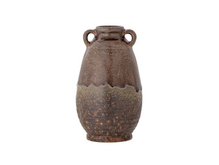 Vase Elio - Braun, aus Steingut - Braun - Luxusbetten24