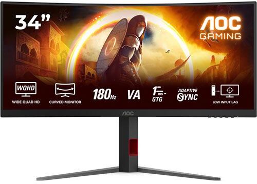 Monitor Gaming Curvo AOC CU34G4   34''   180 Hz   UltraWide QHD