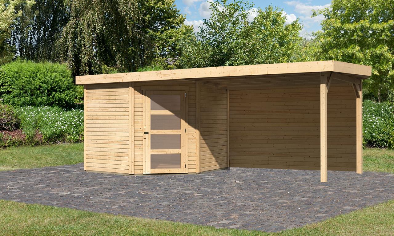 KARIBUHOLZT SH Schwandorf 5 nat246x242x218 mit AD 2,80m + Rückwand 16905567