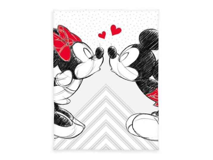 Herding Couverture moelleuse en microfibre\, Disney's Mickey & Minnie\, 150x200 cm\, 100% polyester