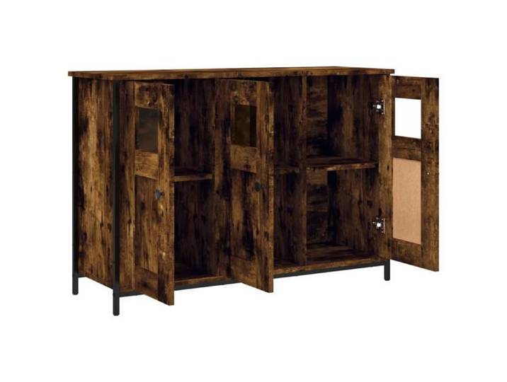 Buffet chêne fumé 100x35x70 cm bois d'ingénierie_2 ans garantie_57590