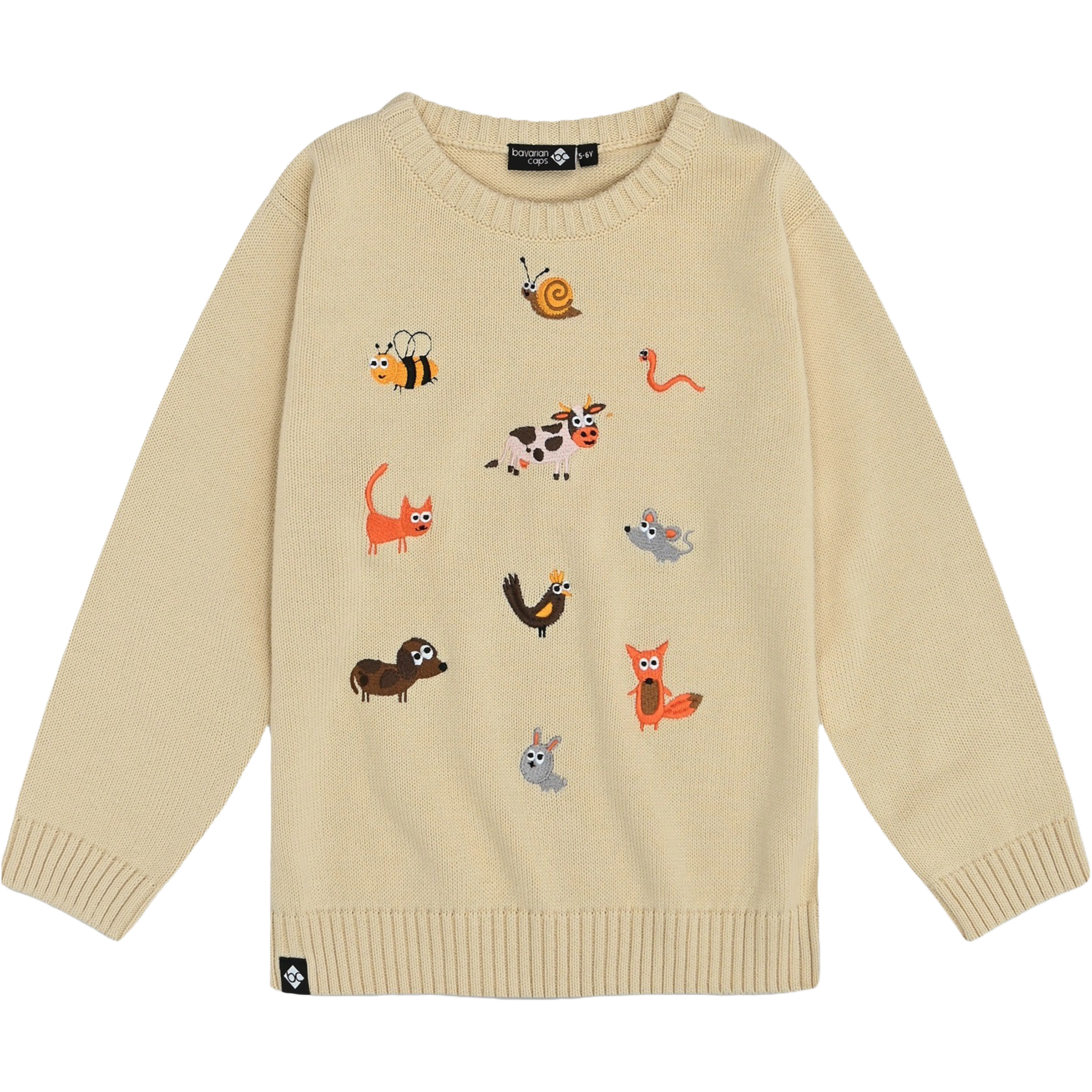 Bavarian Caps Tierfest Kinder Pullover beige Größe 104 Lifestyle Hautfreundlich