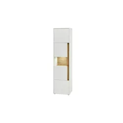 Vitrine  Cande , weiß , Maße (cm): B: 50 H: 197