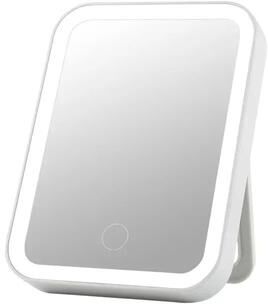 Uplift Picks Glow Ready Rechargeable LED Makeup Mirror Touch Dimming Portable Vanity Travel Mirror white