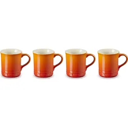 Le Creuset Becher 400 ml, Flammen-Orange, 4 St.