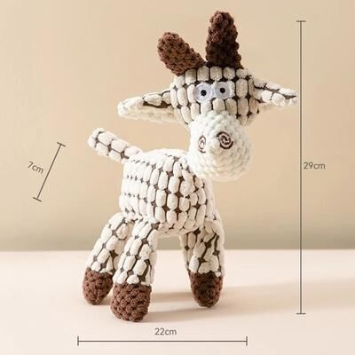 Uplifted Finds Pineapple Grid Plush & Rope Interactive Toy white