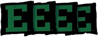 Skip's Garage Eastern Michigan University Eagles Black Cornhole Bags